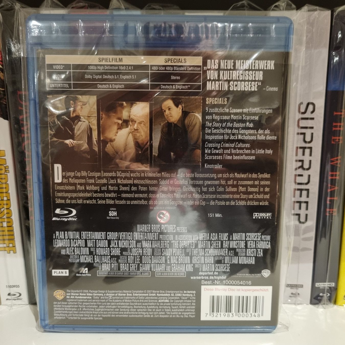 Alle DVDs: Departed: Unter Feinden [Blu-ray] – Gebraucht aus Bremgarten AG von Mediensammler24 1