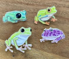 4x Pin Frosch / Kröten