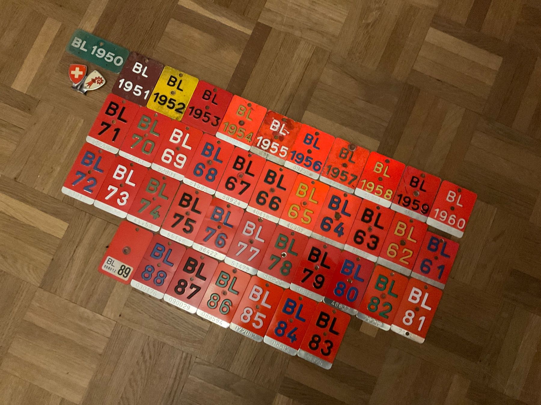 Schilder: BL Nummernschilder Sammlung 1950-1989 – Gebraucht aus Rüti ZH von hondasepp 2