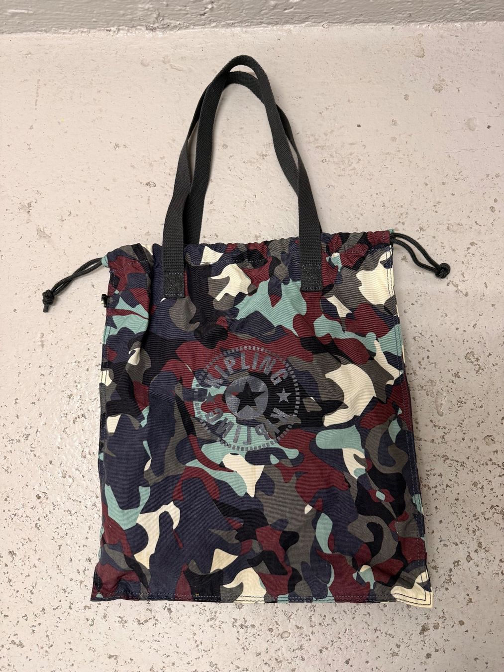 Kipling Borse: Kipling Shopper Tasche, Camouflage Muster - Top! – Usato da Zürich venduto da Cleo234