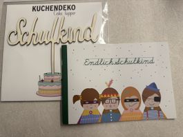 Einschulung set: Kuchentopper & Album