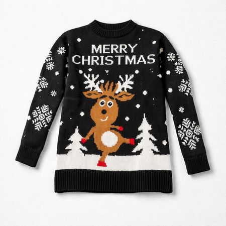 Pull de Noël festif noir - neuf - TU