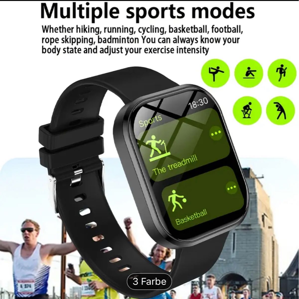 Smartwatch: Neu Smart Watch univ. – Nuovo e nell'imballaggio originale da Dulliken venduto da Lindt.1845 2