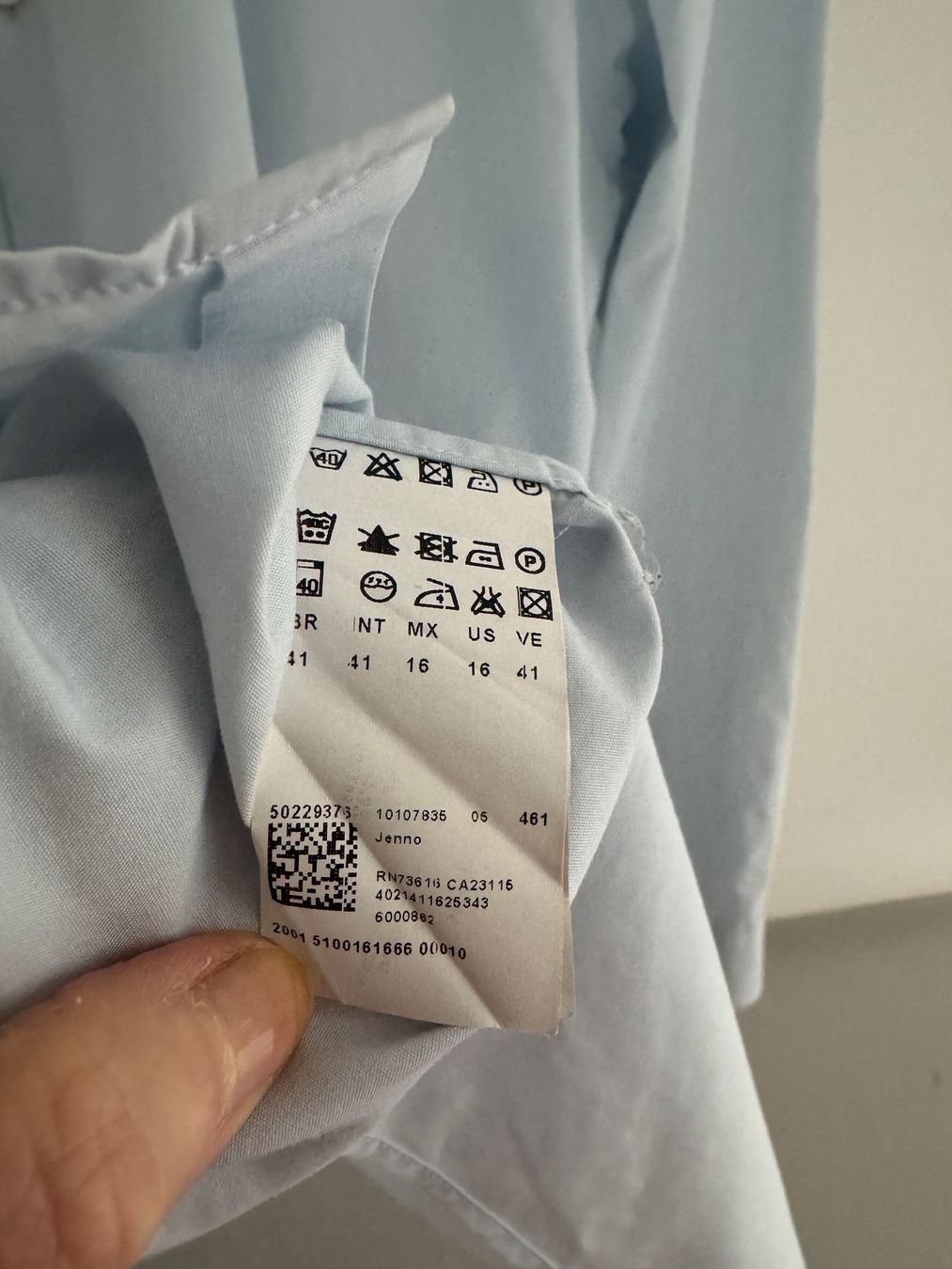Hugo Boss Camicie: BOSS Herren Hemd Jenno Hellblau Gr. 41 – Usato da Zürich venduto da ebr_595v 2