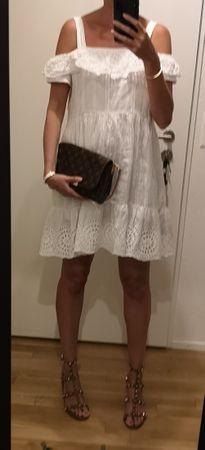 Sommerliches Kleid von Mango, Gr. S, weiss, off shoulder