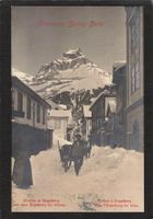 Engelberg OW , Strasse in Engelberg im  Winter , gel. 1906