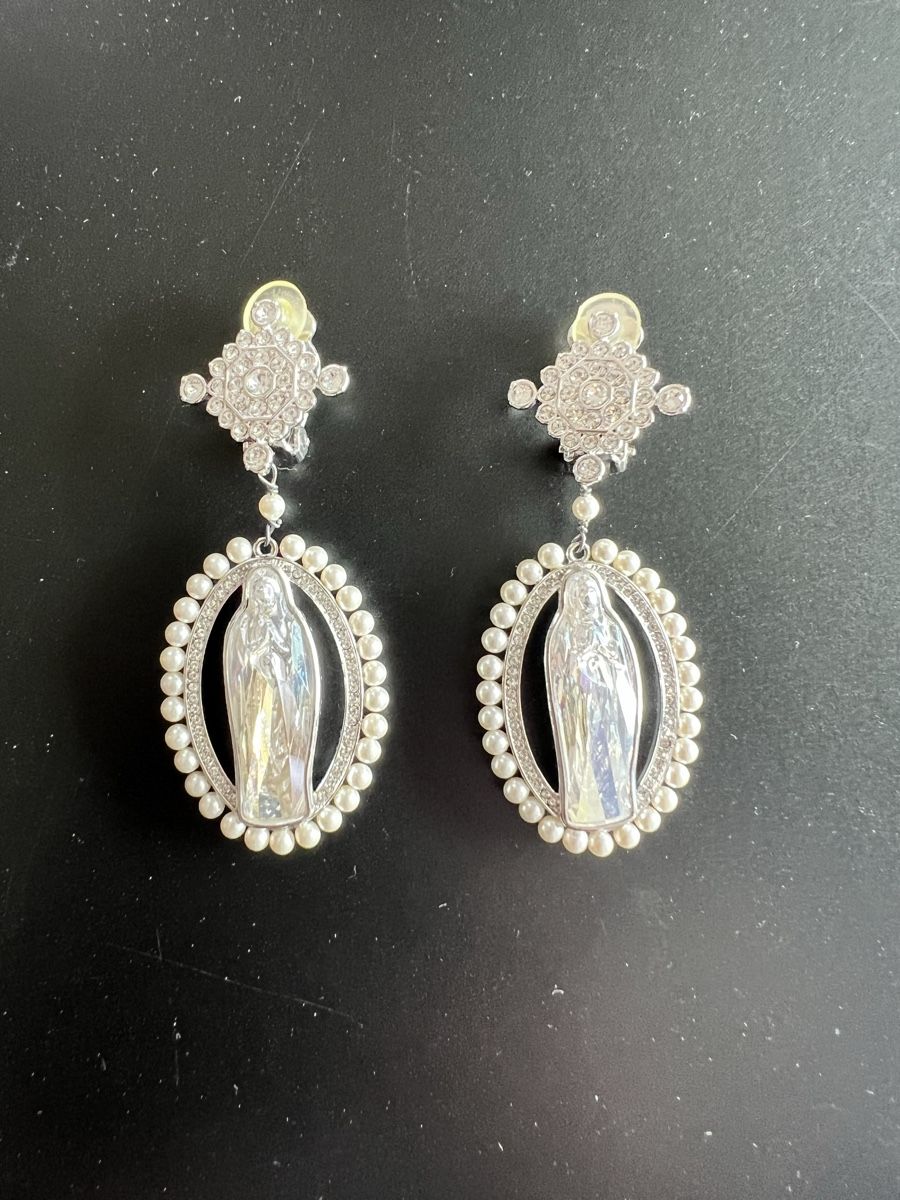 Boucles d'oreille: Ohrclips mit Madonna und Perlen – Neuf avec emballage d'origine à Kreuzlingen par mar_f57g
