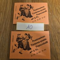2x Briefmarken Heftchen Postfrisch von 1979 Helvetia..