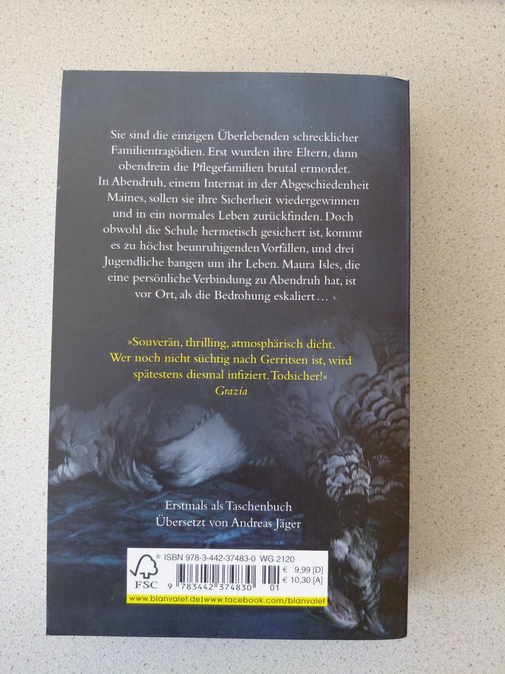 Libri: 2 Roman Bücher, J.D.Robb, Tess Gerritsen – Usato da Winistorf venduto da acreativ4 5