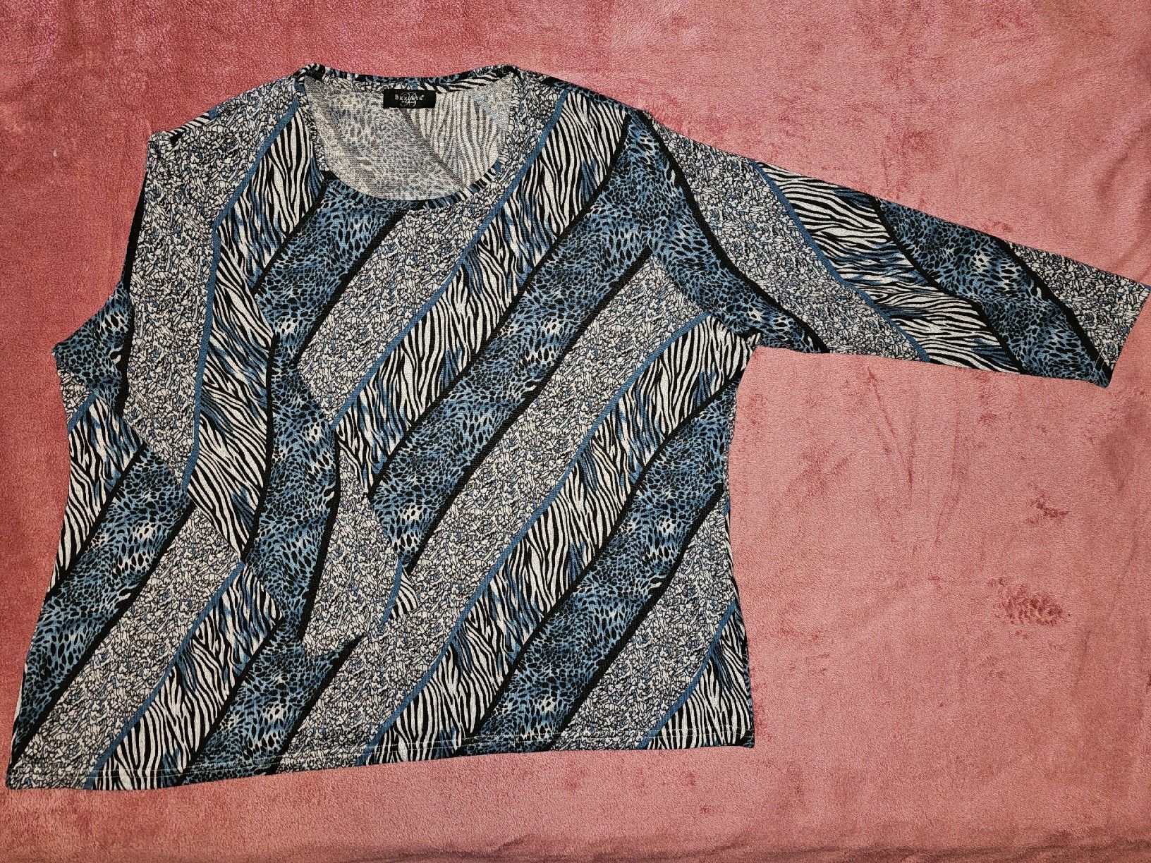 Maglioni & Felpe: Pullover Animalprint, türkis-schwaez-weiss, XL – Nuovo (secondo la descrizione) da Heiden venduto da Taronia 1