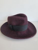 Extravaganter Damenhut, bordeaux/schwarz, Gr. 51 (klein)