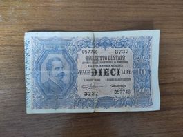 Biglietto di Stato. Vale Dieci Lire. 1988