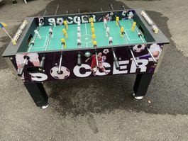 Tischfussballspiel Soccer schwarz gelb weiss gebraucht