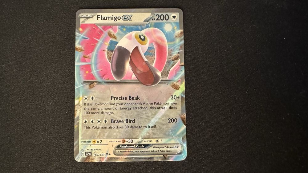 Pokemon TCG – Flamigo Ex 160/191 – Surging Sparks Half Art Holo – Near Mint