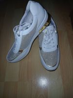 Damen Sneaker weiss gold glitzernd guter Zustand