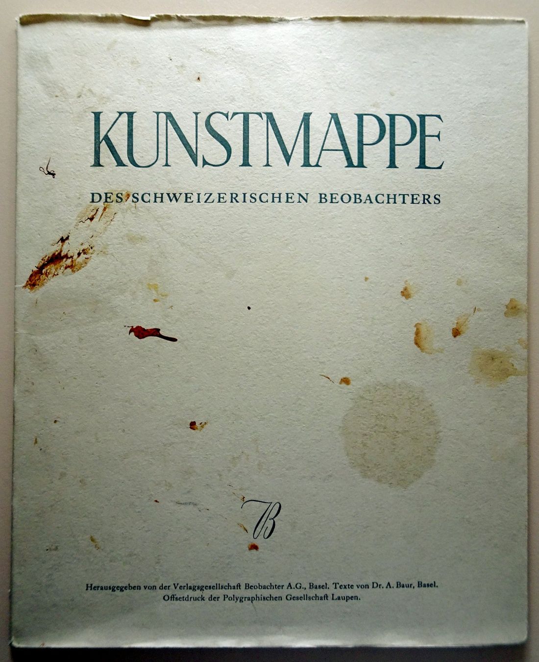 Riviste & Magazine: Kunstmappe des Schweizerischen Beobachters, Verl. Beobachter – Usato da Lausanne venduto da jag_sj6f