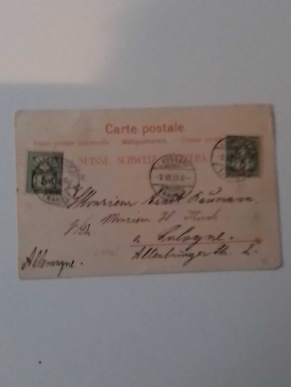 Ansichtskarten: Montreux 1899 – Gebraucht aus Eptingen von Dreierhoefli 1