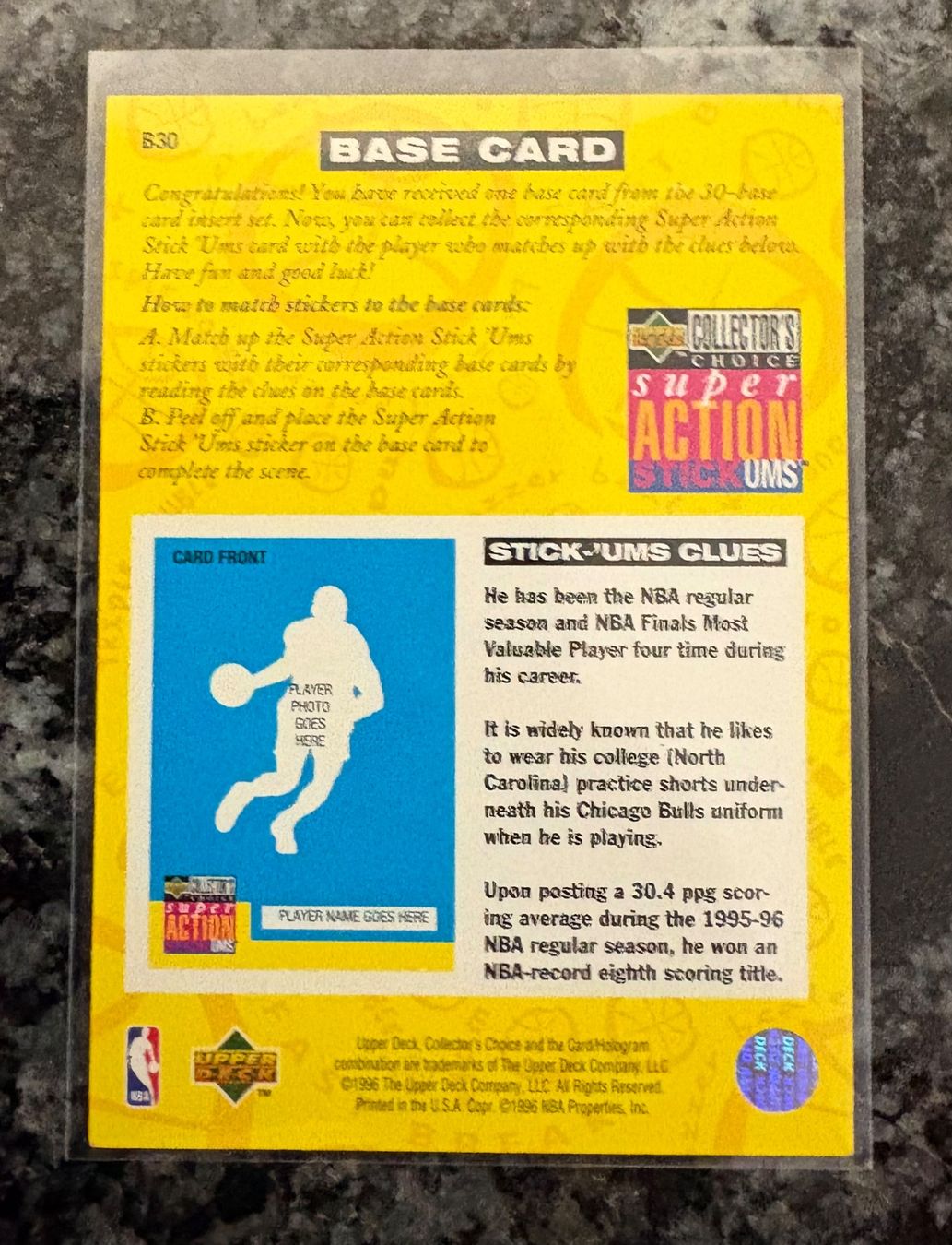 Nba Carte collezionabili: NBA Michael Jordan Stick Ums Card – Nuovo (secondo la descrizione) da Muttenz venduto da joba23 1