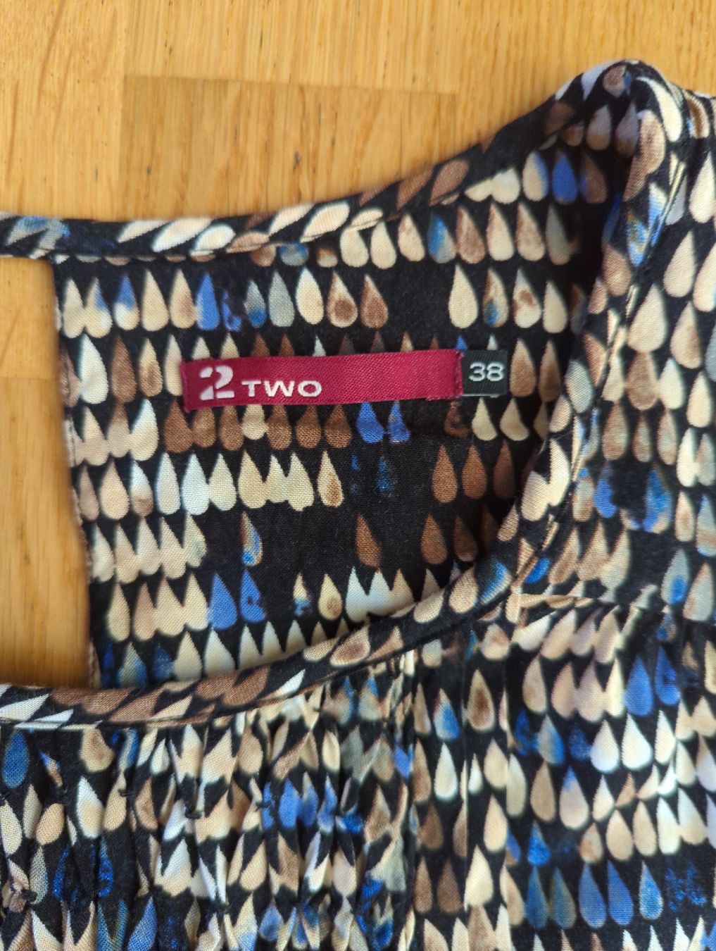 Vestiti: Herbst Kleid mit Muster blau beige braun 38 – Nuovo (secondo la descrizione) da Winterthur venduto da Glauriane 4