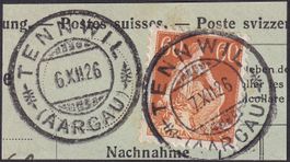Vollstempel: TENNWIL (AG): 6.12.1926 auf Nr.140.