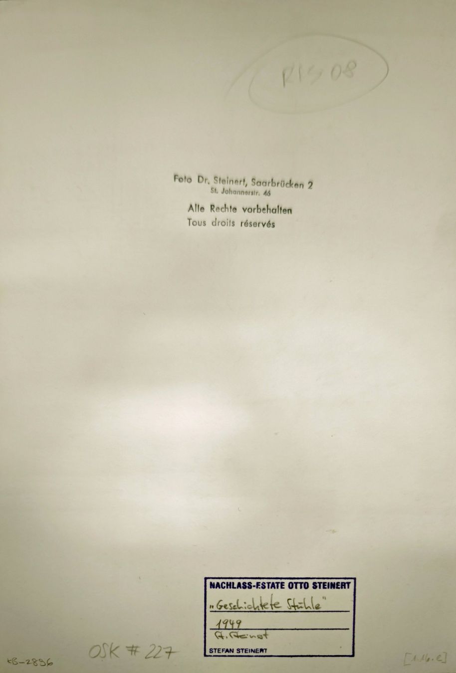Foto & Immagini: OTTO STEINERT - GESCHICHTETE STÜHLE 1949 – Usato da Goldach venduto da Gaip 2