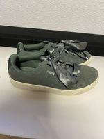 Puma Sneaker Plateau Satin Schleife Grün Gr. 37