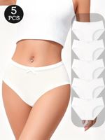5 culottes blanches en coton, NEUVES