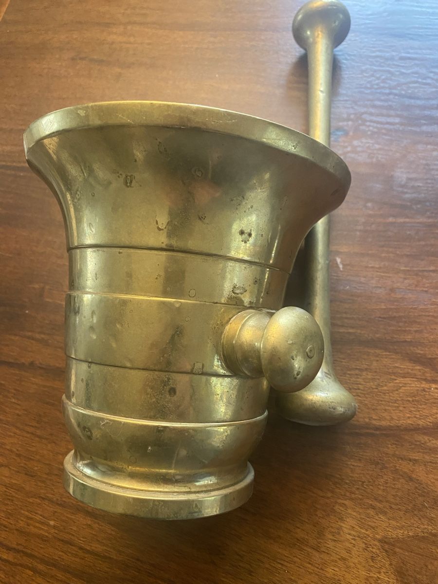 Sonstiges für das Kochen & Backen: Vintage schwerer Messing Mörser mit Stössel – Gebraucht aus Baden von swiss-alps 2