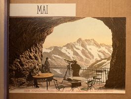 AK von Jungfraubahn Station Eismeer / Schreckhorn