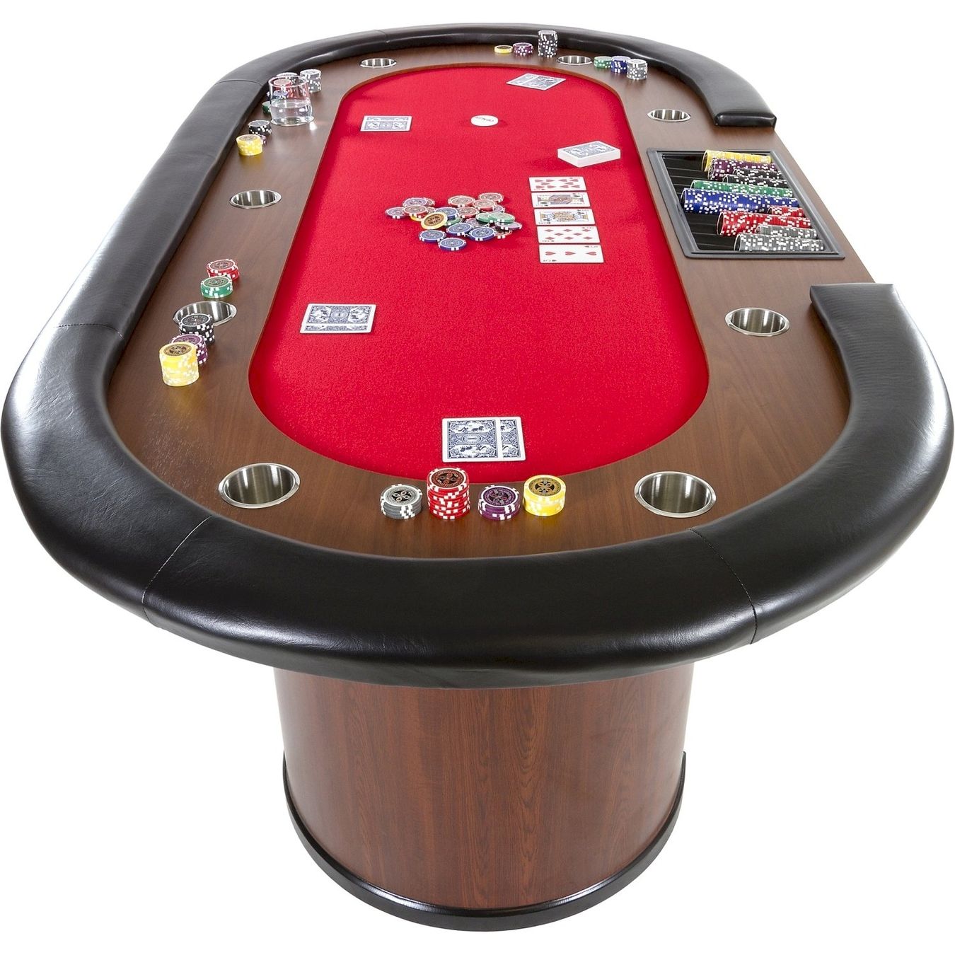 Giochi: ROYAL FLUSH Pokertisch 213x106x75cm rot – Nuovo e nell'imballaggio originale da Bottighofen venduto da zaap 6