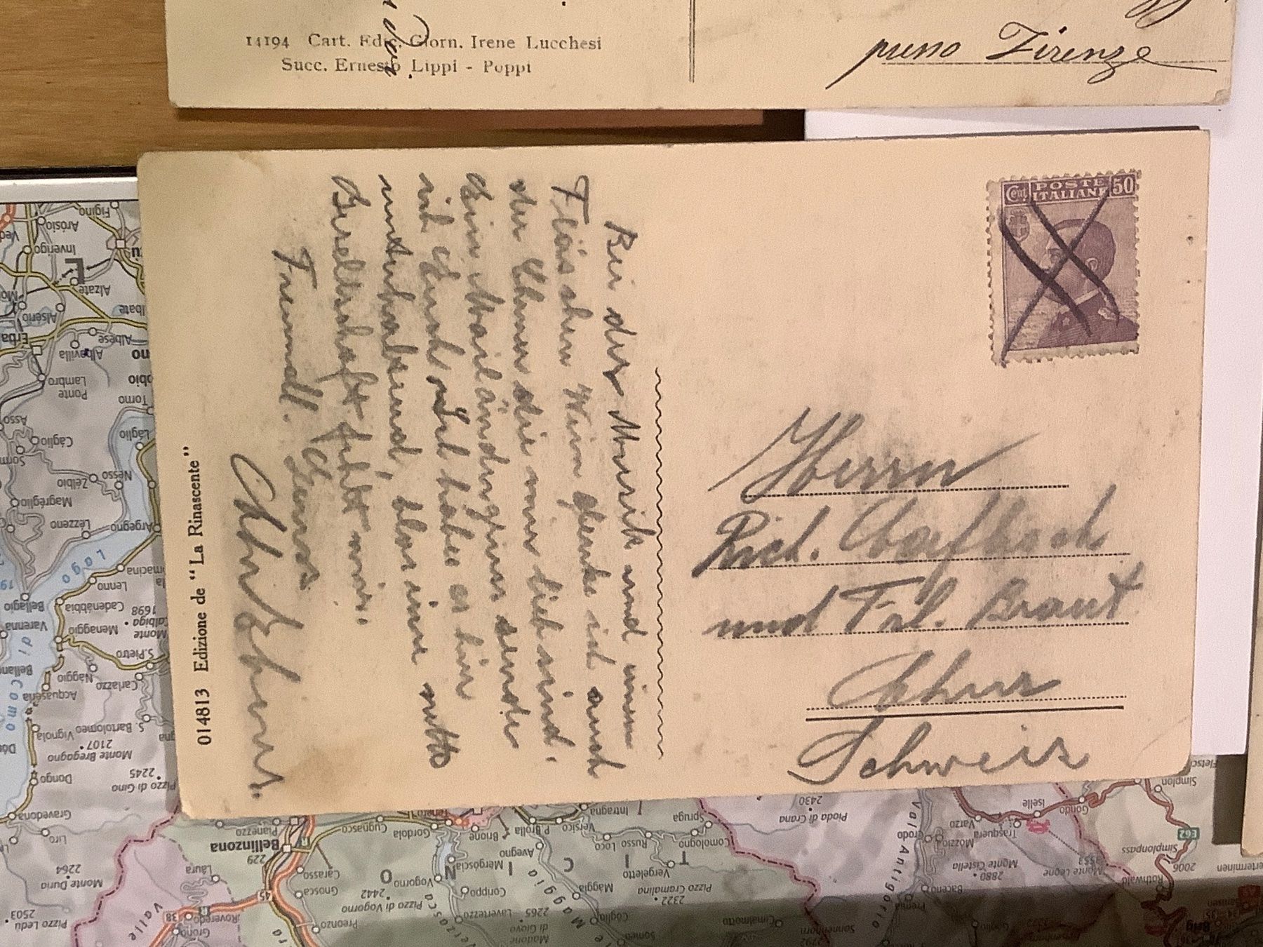 Cartoline postali: 7 alte Postkarten Italien 1909 - 1938 – Usato da St. Gallen venduto da herbrig2 8