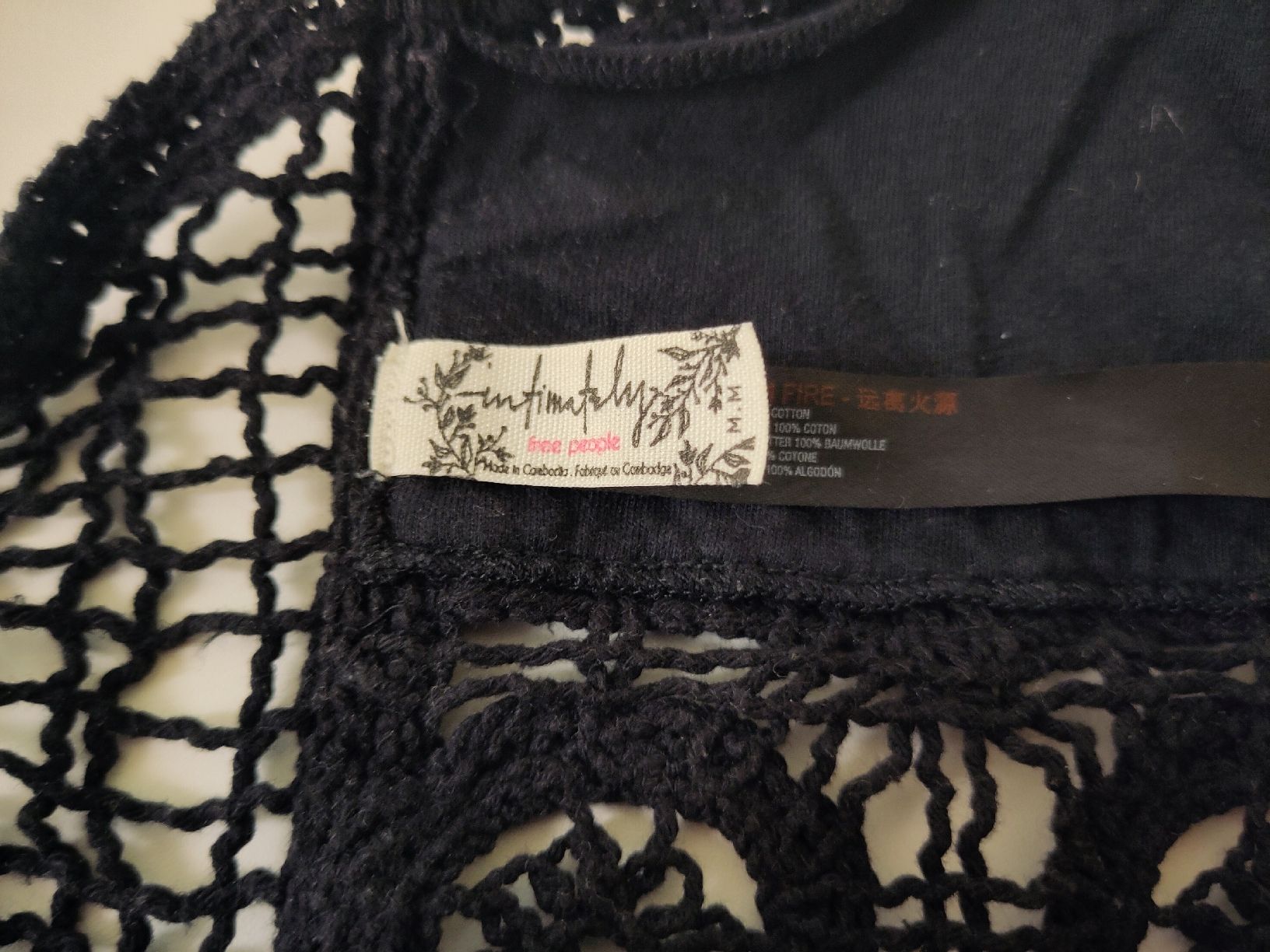 Top: Crochet Top schwarz  – Usato da Dübendorf venduto da Cocochala8 3