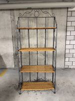 Vintage Regal mit Rattan - klappbar & platzsparend