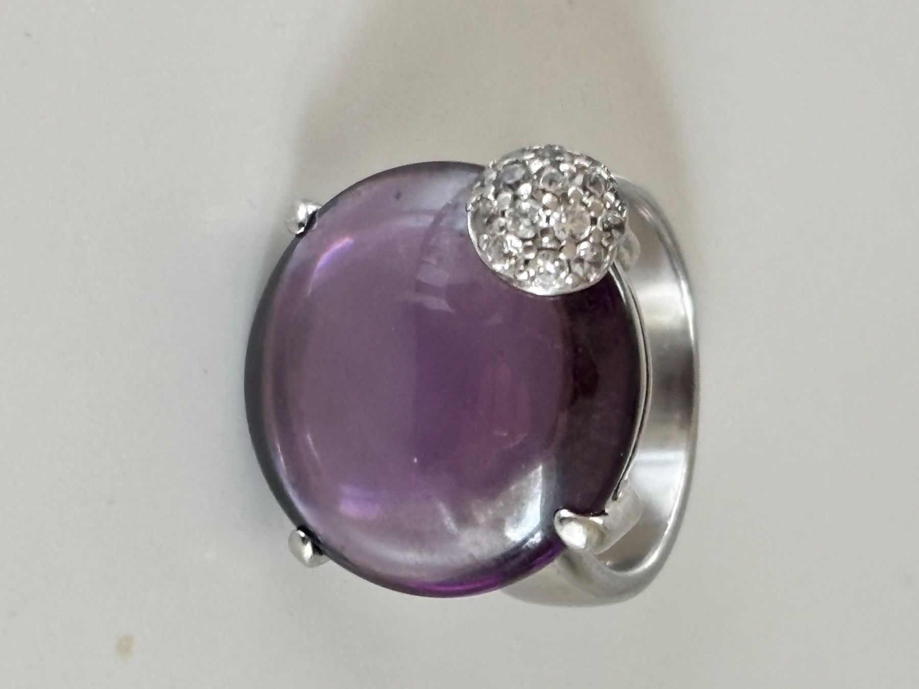 Anelli: Ring Silber 925 mit Amethyst Zirkonia – Usato da Stein AR venduto da EvaL056 3