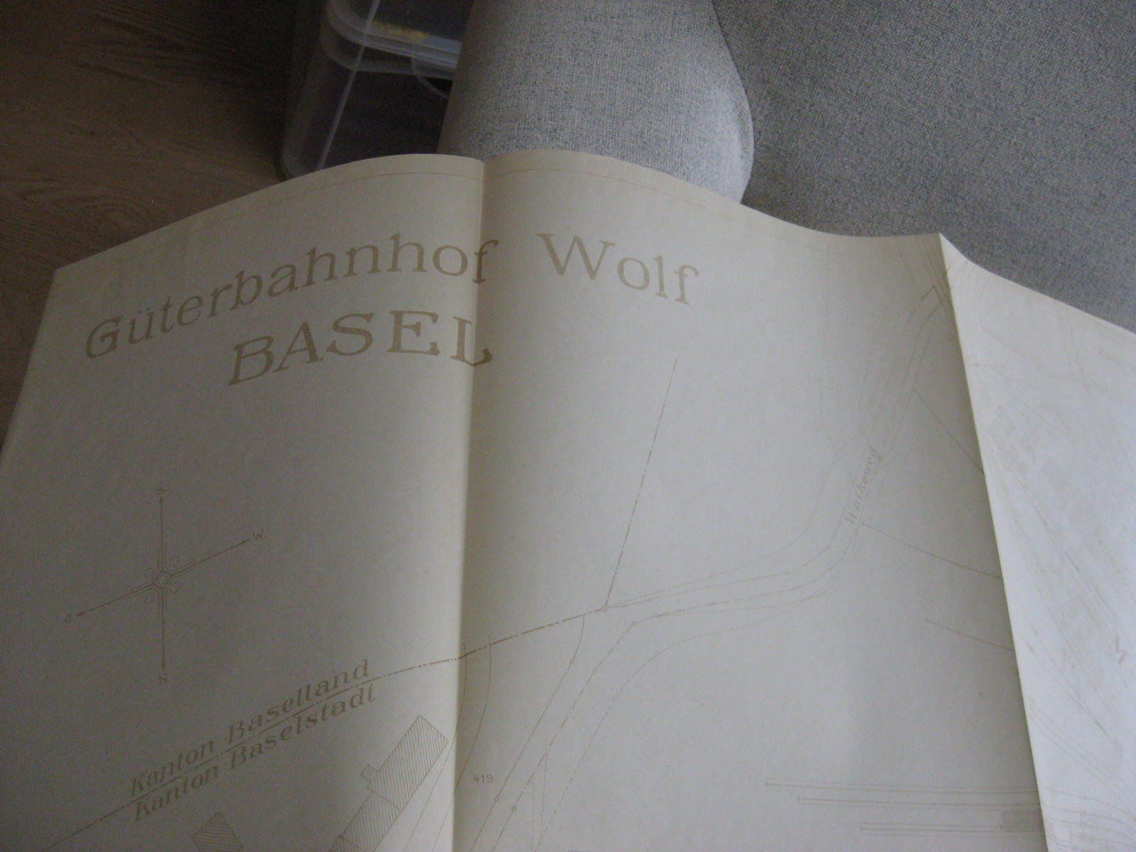 Libri: grossformatiger Gleisplan Güterbahnhof Wolf Basel, Ausgabe – Usato da Malters venduto da Marosko 1