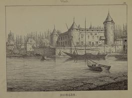 MORGES WAADT VAUD, FEDERLITHOGRAPHIE 1840