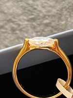 Marquise-Ring aus 925er Sterlingsilber, 18-karätig vergoldet