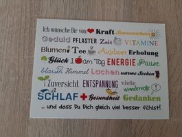 Spruchkarte Genesung 11 x 13 cm