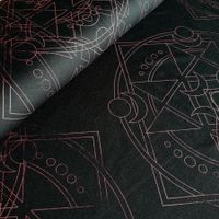 Jersey "Eternal" Stoff schwarz rot je m