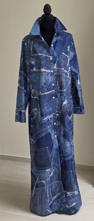 Langes SommerKleid im Patchwork-Stil, Gr. L/XL 