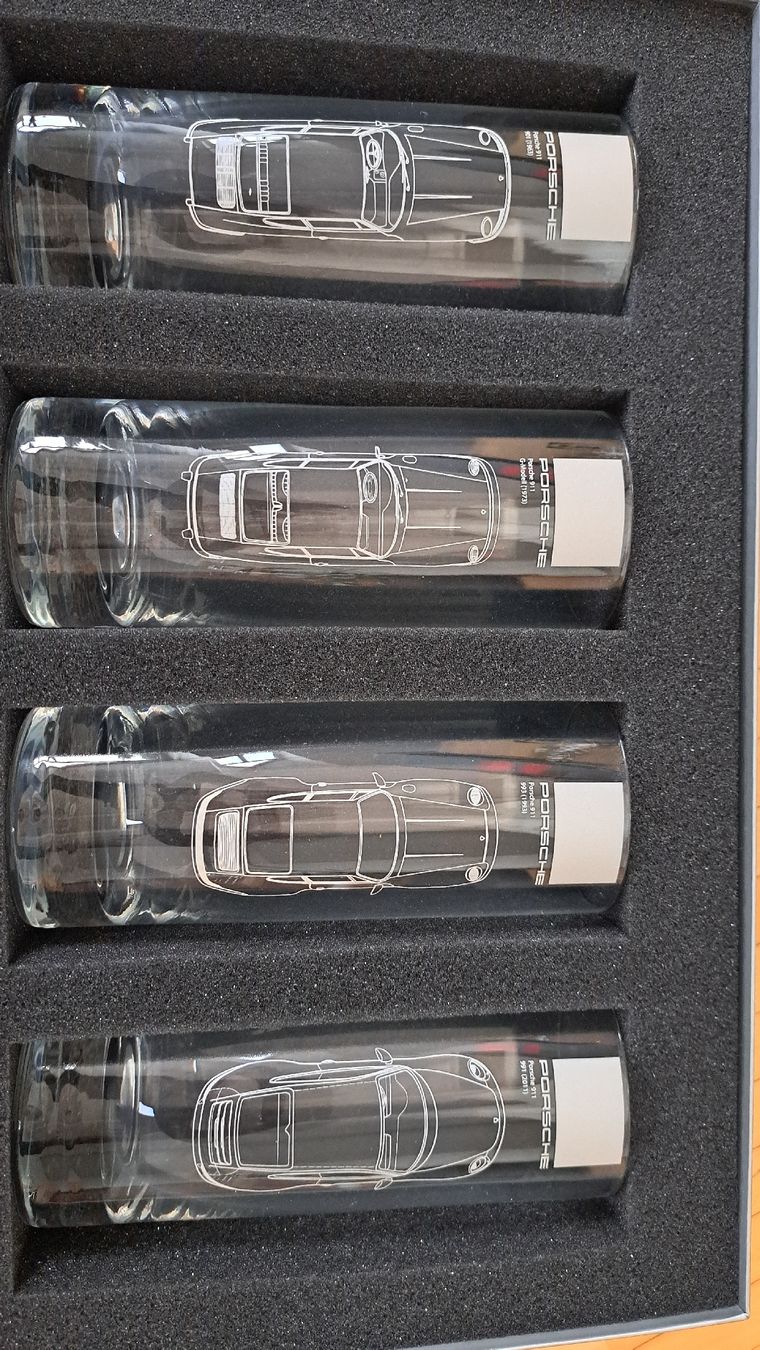 Porsche Bicchieri: original Porsche 911 Gläser Set – Nuovo e nell'imballaggio originale da Schwarzenbach SG venduto da LoveBag 2