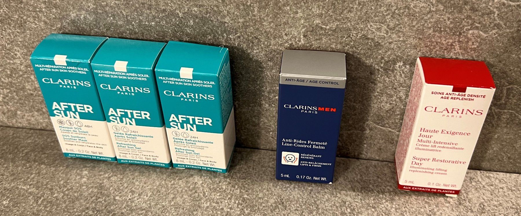 Clarins Gesichtspflege: CLARINS im 5er Set ... – Neu und originalverpackt aus Chur von Papageibarsch77 2