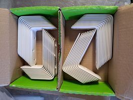 40 Stk. Winkel Stützwinkel Winkelverbinder geprägt 80x120mm