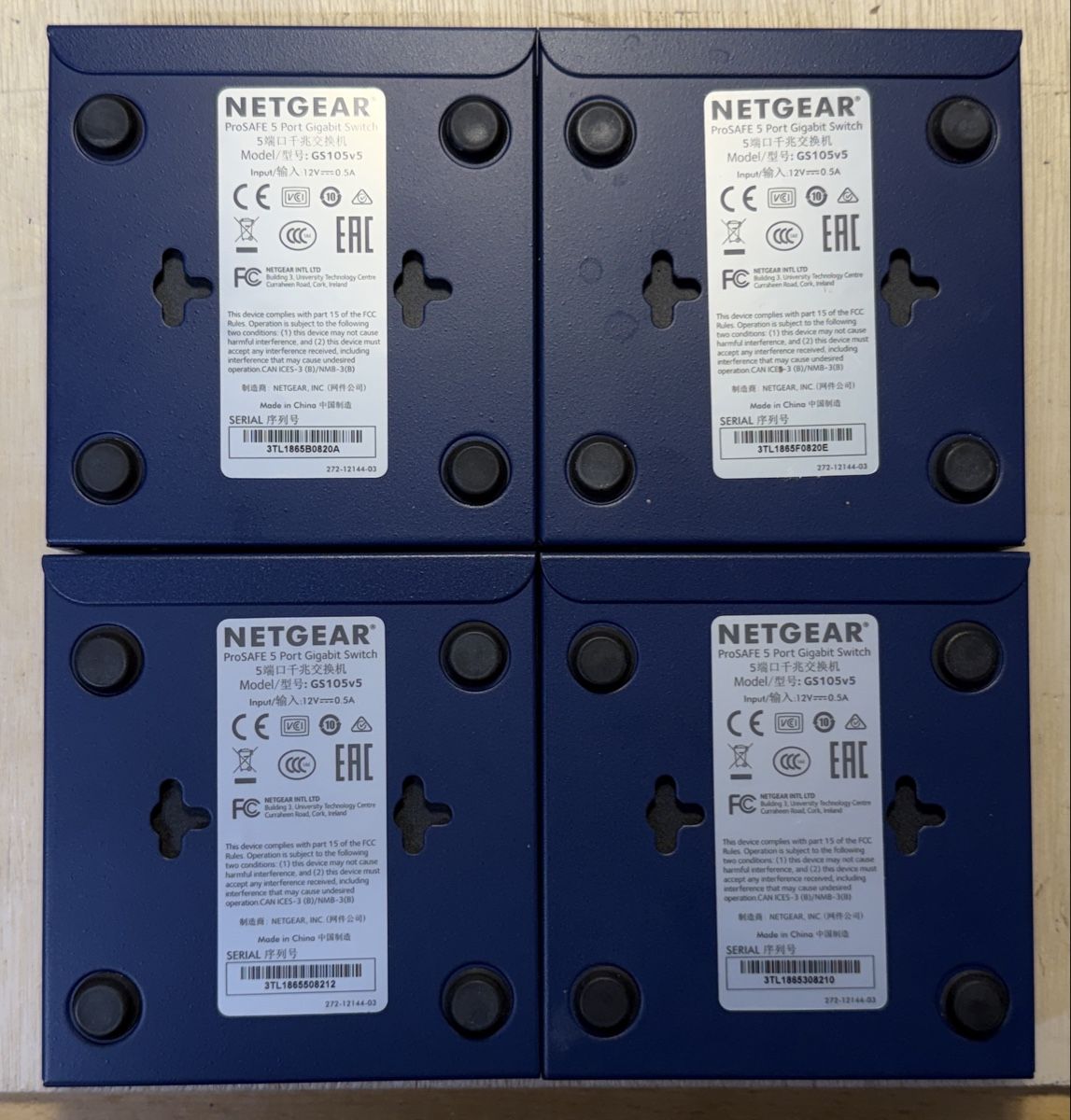 Netgear Hub & Switch: 4x NETGEAR GS105v5 Switch mit Netzteil – Usato da Kleinandelfingen venduto da Mypaq 1