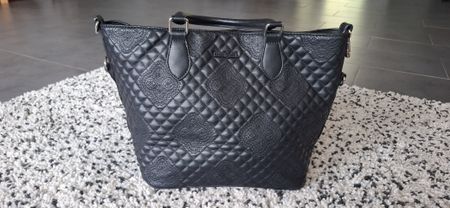 Handtasche schwarz Steppung Kunstleder von Desigual