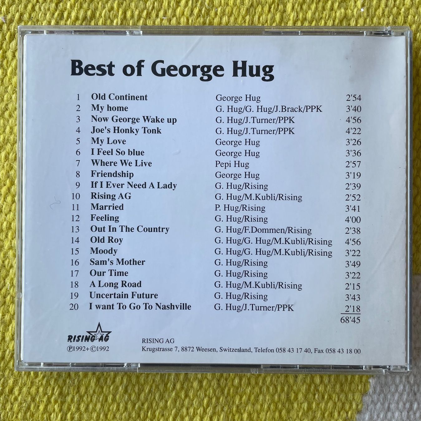 CDs: GEORGE HUG-BEST OF – Gebraucht aus Rorschacherberg von CD-Roli 1
