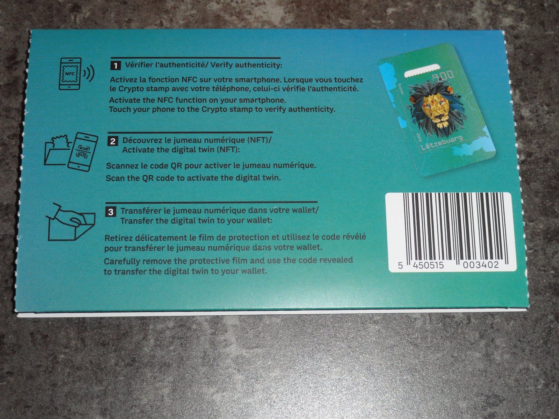 Crypto Stamp 5.1 Luxemburg: LÖWE IN SCHWARZ, 5-stellig (Neu (gemäss  Beschreibung)) in Dagmersellen für CHF 20 – mit Lieferung auf Ricardo kaufen