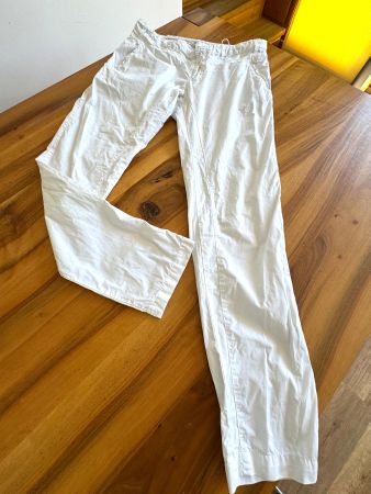 NILE Damen leichte Sommer Hose weiss Grösse L ab 1.--
