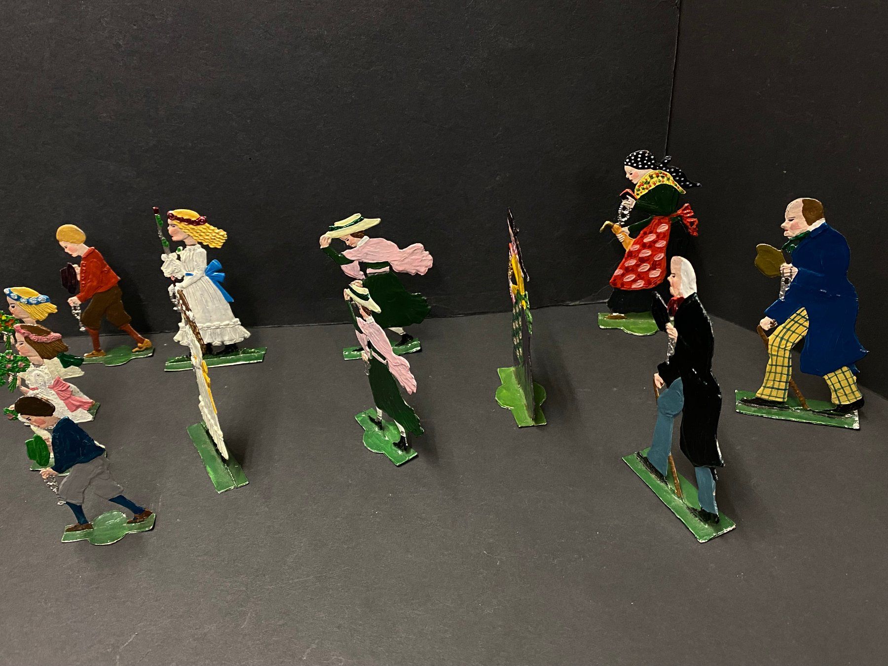 Statuette: Vintage Seltene Flachbleifiguren Set aus Anni Schweizer – Usato da Schaffhausen venduto da vintageville 8