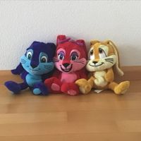 3 Plüschtier-Hasen - in Plüsch-Eier umwandelbar